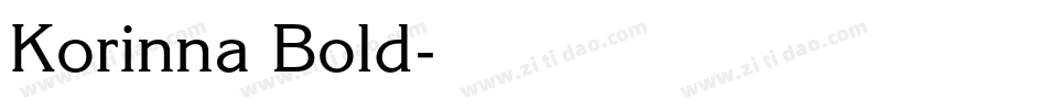 Korinna Bold字体转换